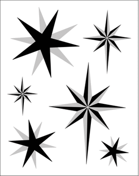 Пример трафарета Звезды 2