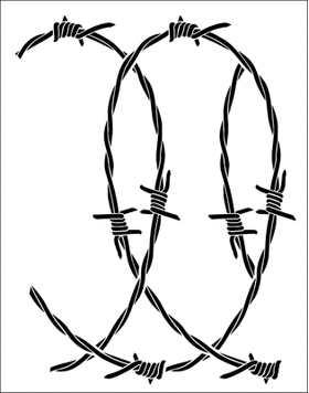 Пример трафарета Колючая проволока