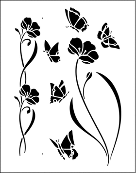 Пример трафарета Бабочки 1