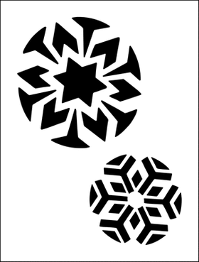 Пример трафарета Снежинки