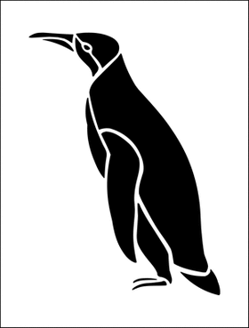Пример трафарета Пингвин