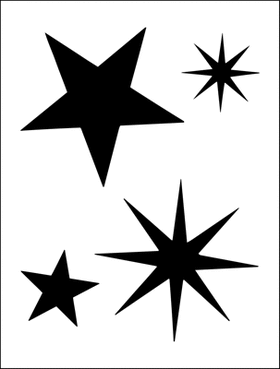 Пример трафарета Звезды 1