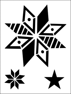 Пример трафарета Звезды 5