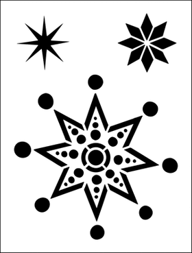 Пример трафарета Звезды 6