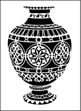 Пример трафарета Мароканская ваза
