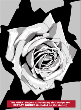 Пример трафарета Розы 2