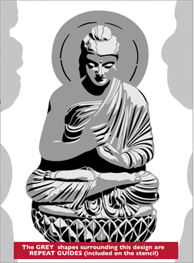 Пример трафарета Будда 2