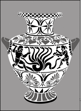 Трафарет Греческая ваза