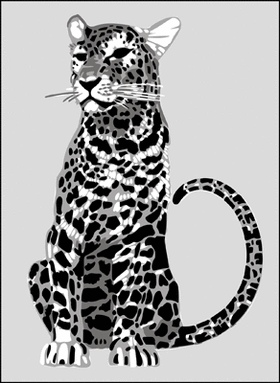 Пример трафарета Леопард 1