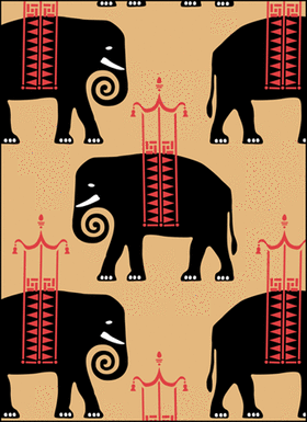 Трафарет Слоны 2