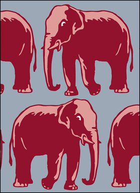 Трафарет Слоны 4