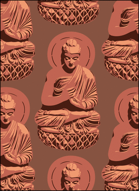 Трафарет Будда 2