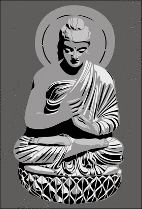 Трафарет Будда 1