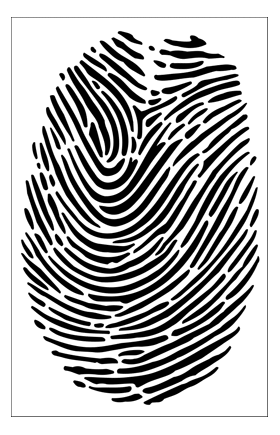 Пример трафарета Отпечаток пальца