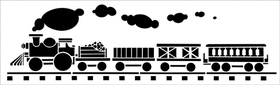 Пример трафарета Поезд 1