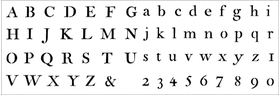 Пример трафарета Георгианский алфавит